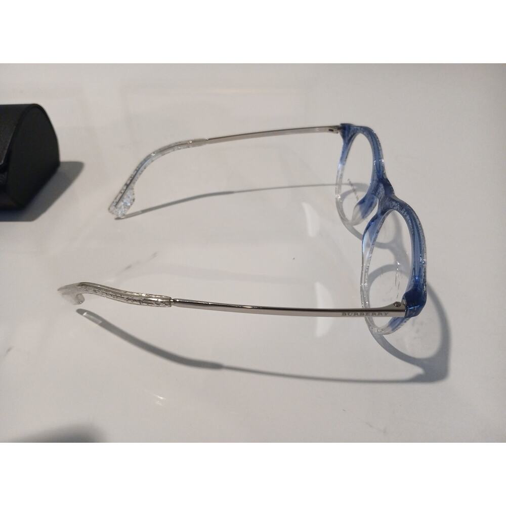 Burberry Designer Eyeglass Frames Blue Glitter with Demo Lens Small 48mm BE2287 - Picture 7 of 7